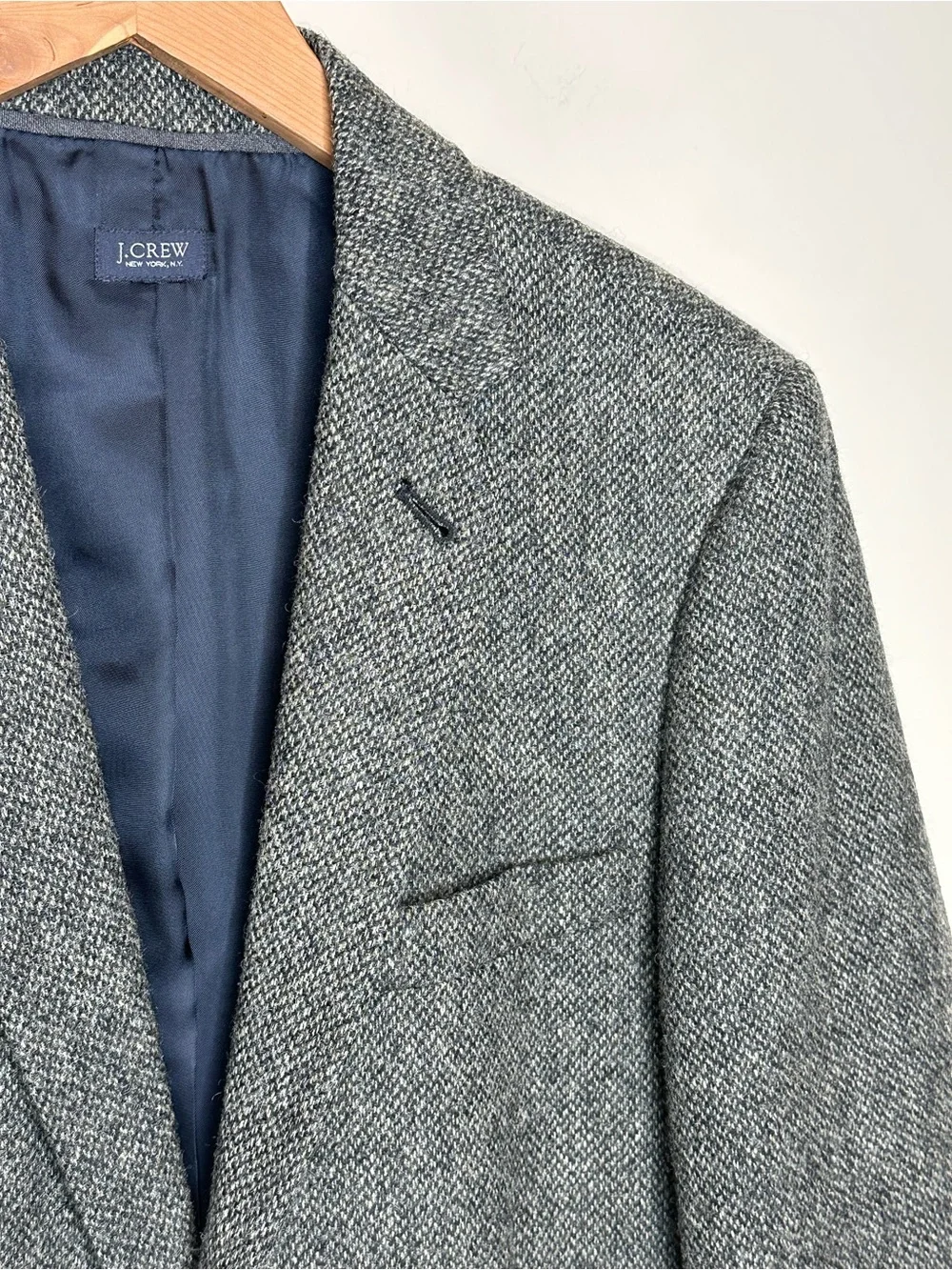 J.Crew Tweed Ludlow Jacket Size 38R English Wool Yorkshire By Moon Gray Multi